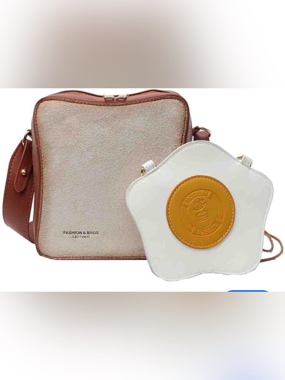 Fried Egg+ Toast Crossbody Bags